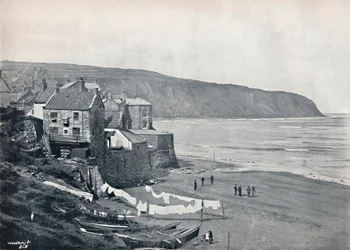 Robin Hoods Bay - El pueblo y la bahía, 1895