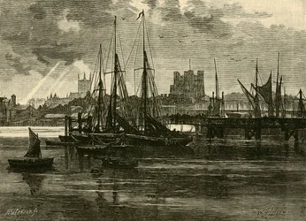Rochester, desde el Medway, 1898