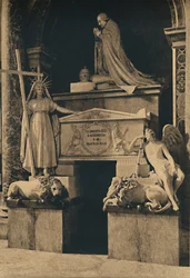 Roma - Basílica de San Pedro - Tumba de Clemente XIII, por Canova, 1910