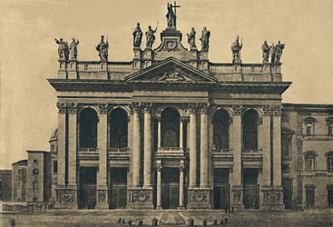 Roma - Fachada de la Basílica de San Juan de Letrán Ales. Galilei, 1734, 1910