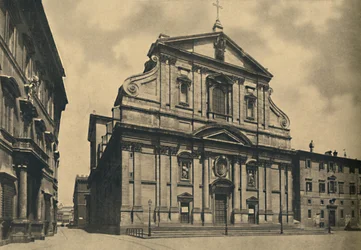 Roma - Fachada de la Iglesia del Gesù, por Giacomo della Porta, 1910