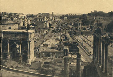 Roma - Vista general del Foro Romano, 1910