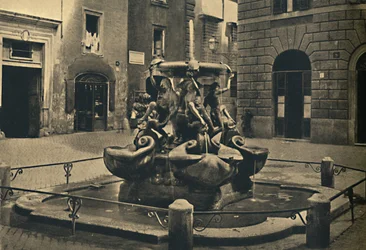 Roma - Plaza Mattei. - Fuente de las Tortugas. Landini y Della Porta 1585., 1910