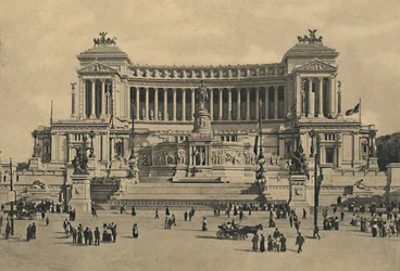 Roma - Piazza di Venezia. Monumento a Víctor Manuel II, 1910