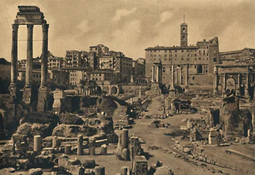 Roma - El Foro Romano y la Colina Capitolina, 1910