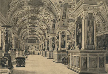 Roma - Vaticano - Sala de lectura de la Biblioteca, 1910