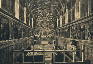 Palacio Vaticano - La Capilla Sixtina, fundada por Sixto IV en 1483, 1910