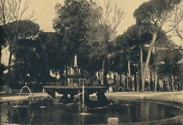 Roma - Villa Borghese - Fuente de los caballos marinos, 1910