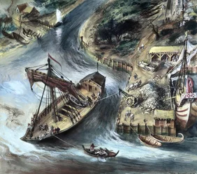 Barco romano y carga, Londres, siglo I-III