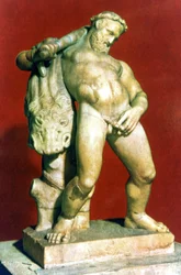 Estatua romana de un Hércules ebrio