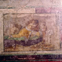 Pintura mural romana, en Roma, siglo I