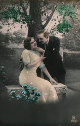 Postal romántica, c1910