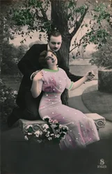 Postal romántica, c. 1910
