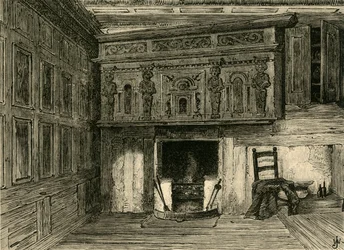 Habitación de una casa en Fulwoods Rents después de Archer., c1872