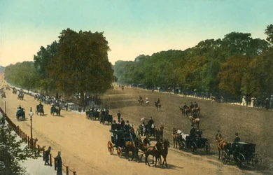 Rotten Row, Hyde Park, Londres, c. 1910