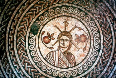 Medallón de una villa romana, St Mary, Dorset, siglo IV d.C.