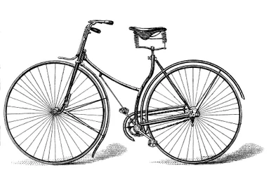 Bicicleta de seguridad Rover, c1885