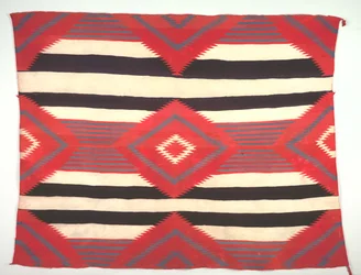 Estilo de manta de jefe de tercera fase, tejido de Germantown, c. 1890-1910