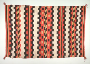 Estilo de manta de banda de alfombra, c. 1895-1910