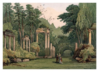 Ruinas en el Parque Windsor, 1880