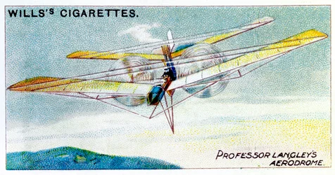 Modelo de avión a vapor de SP Langley, c1896