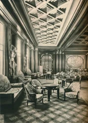 S. S Ile de France, Gran Salón, c1927