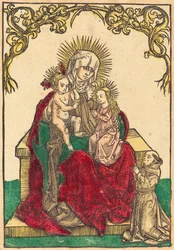 Santa Ana, la Virgen y el Niño, y un monje franciscano, c. 1500