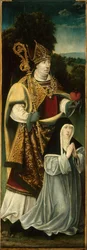 San Agustín y una canonesa agustiniana, 1525-1550