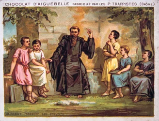 San Benito instruye a los niños, siglo XIX