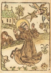 San Francisco recibiendo los estigmas, c. 1480