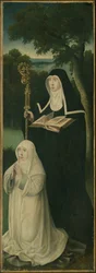 Santa Gertrudis de Nivelles y una Canonesa Agustina, 1525-50
