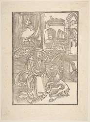 San Jerónimo extrayendo una espina del pie del león, copia de Lyon, 1508