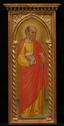 Santo con capa roja, finales del siglo XIX - principios del siglo XX