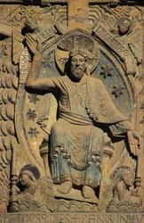 Iglesia de Sainte Foy tímpano: El juicio final, Conques, Francia