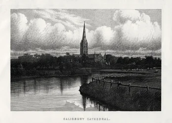 Catedral de Salisbury, Wiltshire, Inglaterra, siglo XIX