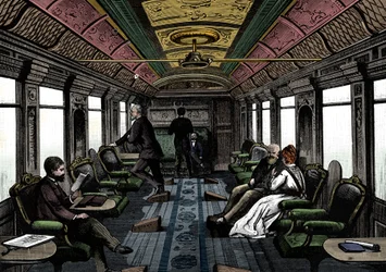Coche salón en el Orient Express, c1895