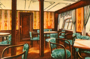 Salón a bordo de un zepelín, 1932