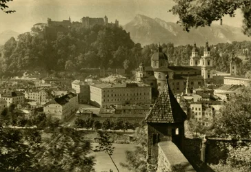 Salzburgo desde el Kapuzinerberg, Austria, c1935
