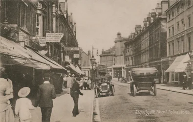 Sandgate Road, Folkestone, finales del siglo XIX-principios del siglo XX