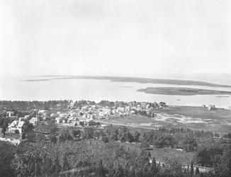 Sandy Hook, desde Highland Light, Nueva Jersey, EE.UU., c. 1900