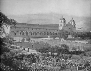 Misión de Santa Bárbara, California, c. 1897
