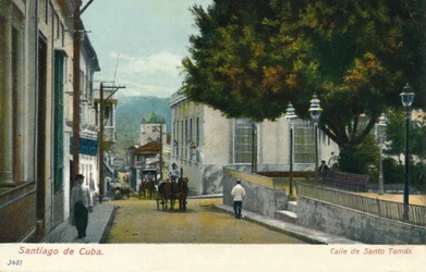 Santiago de Cuba - Calle de Santo Tomás, c. 1910