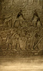 Saqqara - Pinturas murales de la tumba de Ti, c1918-c1939