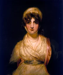 Sarah Siddons como la Sra. Haller en El extraño de August von Kotzebue