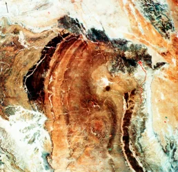 Fotografía satelital de Gran Namaland, Namibia, 1972