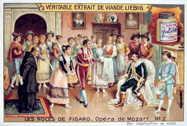 Escena de la ópera de Mozart Las bodas de Fígaro, 1786 1905