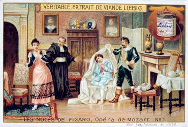 Escena de la ópera de Mozart Las bodas de Fígaro, 1786