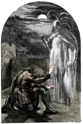Escena de Hamlet de Shakespeare, siglo XIX