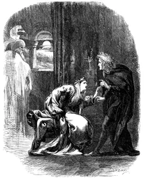 Escena de Hamlet de Shakespeare, siglo XIX