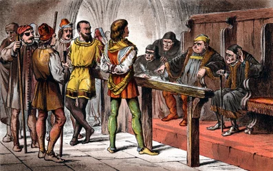 Escena de Mucho Ruido y Pocas Nueces de Shakespeare, 1856-1858